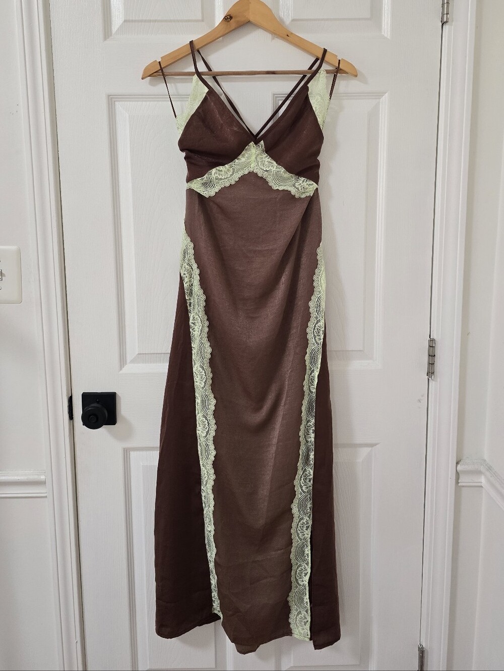 Free People Some Kind Of Love Satin Maxi Slip Dress New Size M - Picture 3 of 9